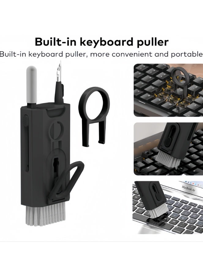 8 in 1 Keyboard Cleaning Kit, Laptop Cleaning With Brush Portable Electronics Keyboard Cleaning Tools, Cleaner Keycap Puller Kit，Multi-Purpose Cleaning Tools For Radio Headsets, Phones, Laptops, Keyboards And PC Screens (Black) - Image 5